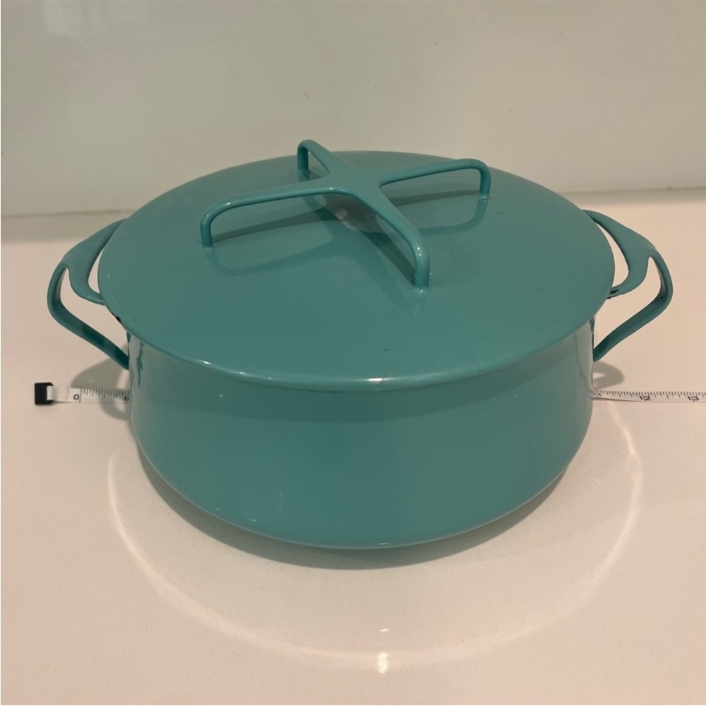 GUC IHQ vintage Dansk Kobenstyle pot, light teal/tuquoise/ 3 qt - Picture 5 of 8